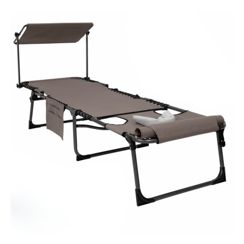 KingCamp Magnolia B10 Plus Hands-Free Premium 7 Kademeli Katlanır Şezlong Beige