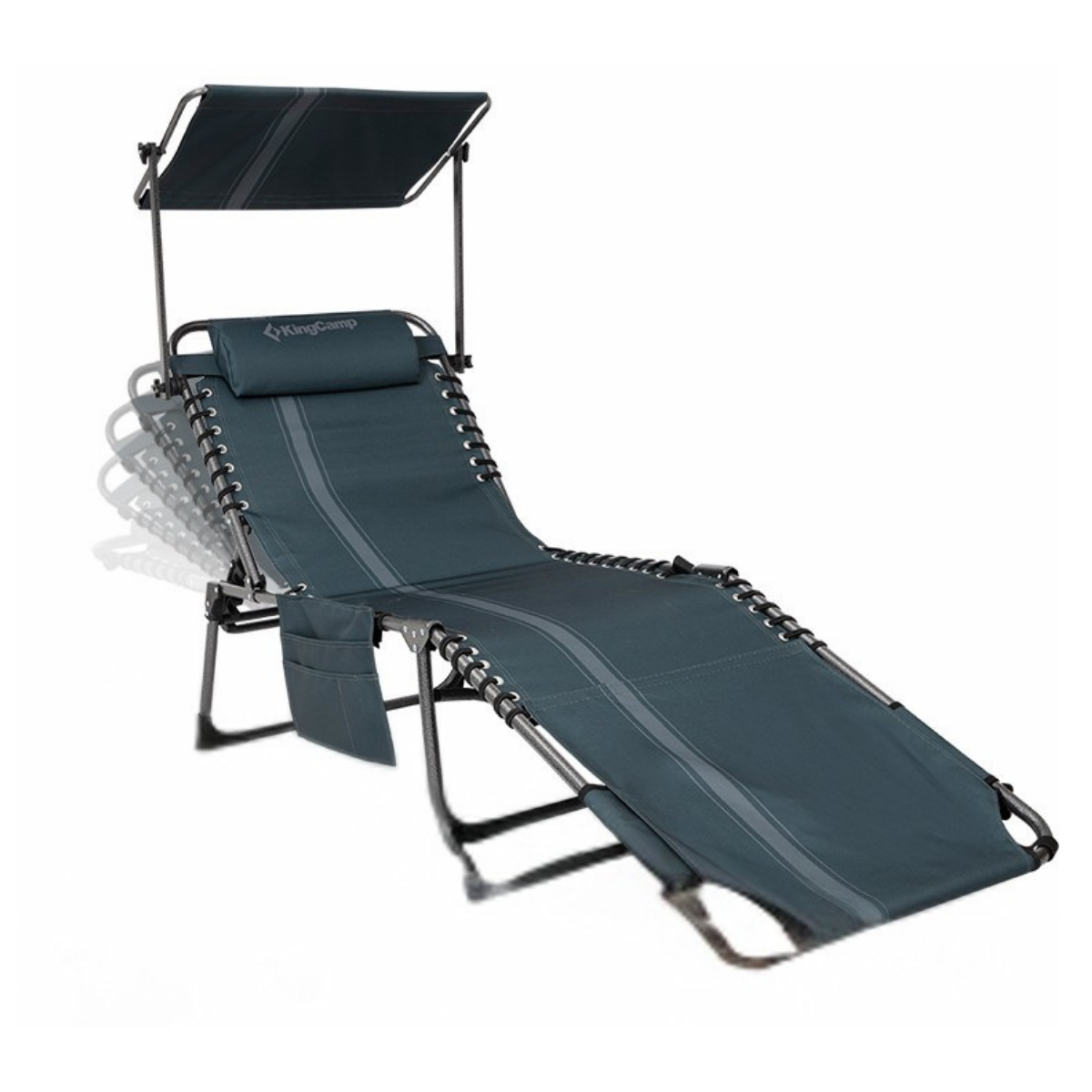 KingCamp Magnolia B10 Plus Hands-Free Premium 7 Kademeli Katlanır Şezlong Blue/Grey