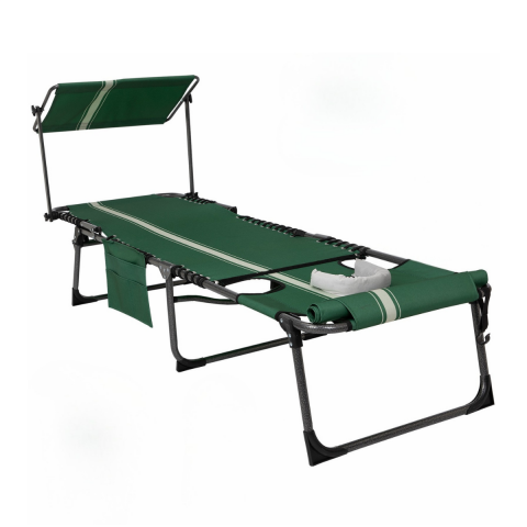 KingCamp Magnolia B10 Plus Hands-Free Premium 7 Kademeli Katlanır Şezlong Green/White