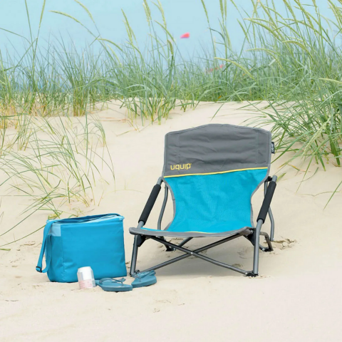 Uquip Set Sandy Konforlu & Takviyeli Katlanır Plaj ve Kamp Sandalyesi 2'li Set