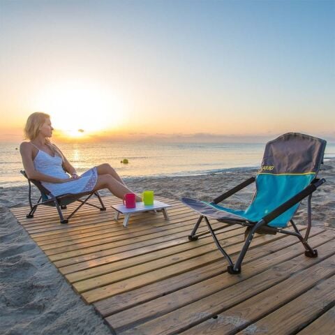 Uquip Set Sandy Konforlu & Takviyeli Katlanır Plaj ve Kamp Sandalyesi 2'li Set