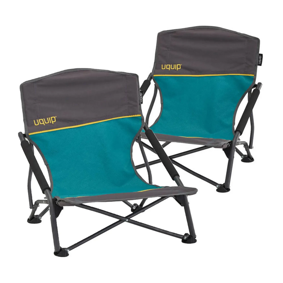 Uquip Set Sandy Konforlu & Takviyeli Katlanır Plaj ve Kamp Sandalyesi 2'li Set