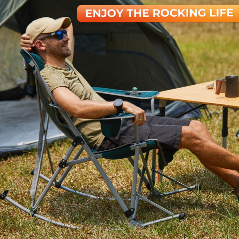 Fundango Roching Sallanan Katlanır Kamp Sandalyesi Green Grey