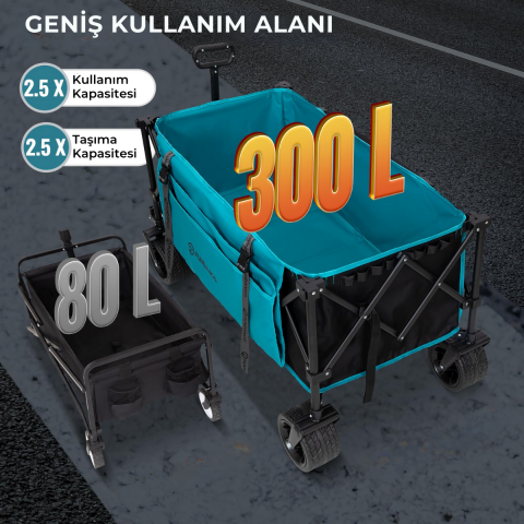 Fundango Folding Wagon Deluxe XL Premium Katlanır Vagon Araba