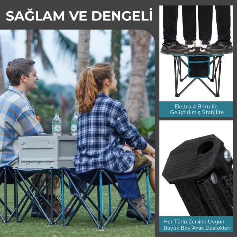 Fundango Cozy Stool Plus Ultra Konforlu Destekli Katlanır Tabure Grey