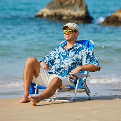 Wejoy Luna Beach 4 Kademeli Katlanır Plaj Sandalyesi Blue