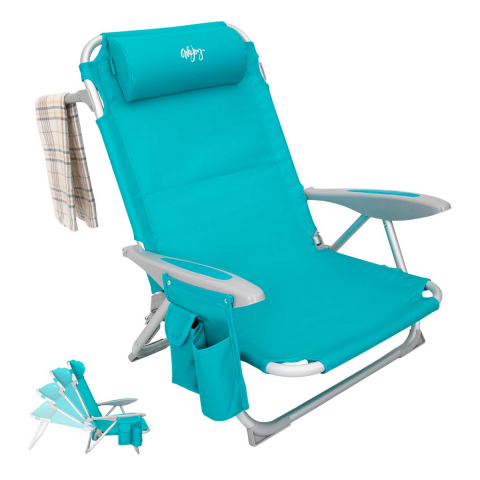 Wejoy Luna Beach 4 Kademeli Katlanır Plaj Sandalyesi Cyan