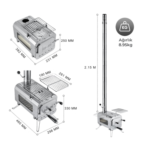 KingCamp Surefire Stove M Bushcraft Premium Kamp Sobası