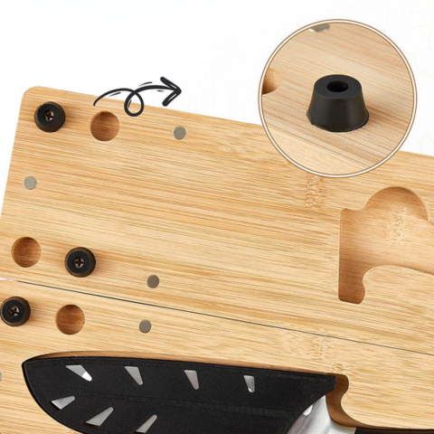 KingCamp Premium Bıçak ve Bambu Kesme Tahtası Seti