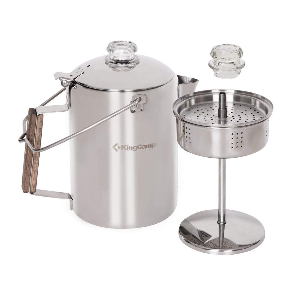KingCamp Percolator Coffee Pot Çelik Kahve Demleme Seti