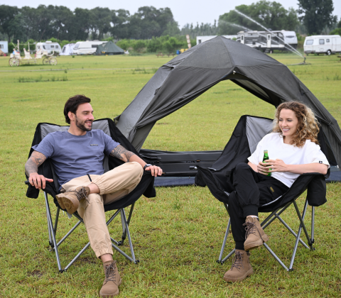 KingCamp Paulowbia Ultra Konforlu Katlanır Kamp Sandalyesi B.Grey