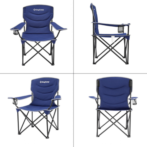 KingCamp Juniper Ultra Konforlu & Takviyeli Kamp Sandalyesi Blue