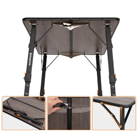 KingCamp Granite Premium 80x60 Katlanır Lux Kamp Masası