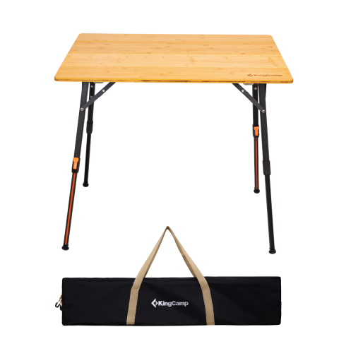 KingCamp Bamboo All-Terrain M 80x60 Bambu Kamp Masası