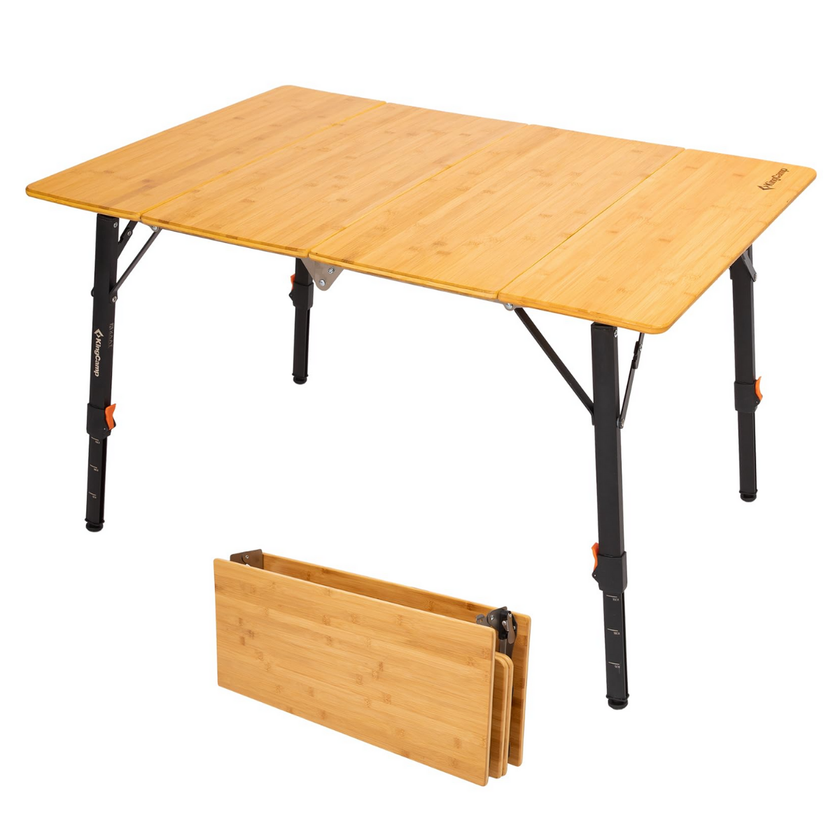 KingCamp Bamboo All-Terrain L 100x70 Bambu Kamp Masası