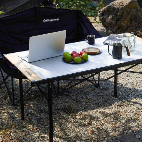 KingCamp Granite Pro XL 136x70 Katlanır Lux Kamp Masası