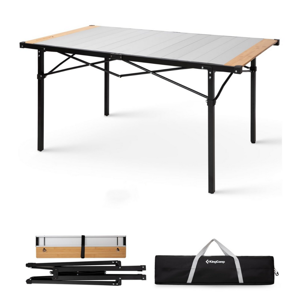 KingCamp Granite Pro XL 136x70 Katlanır Lux Kamp Masası