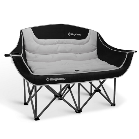 KingCamp Loveseat Plus XXL Çift Kişilik Katlanır Kamp Sandalyesi B.Grey