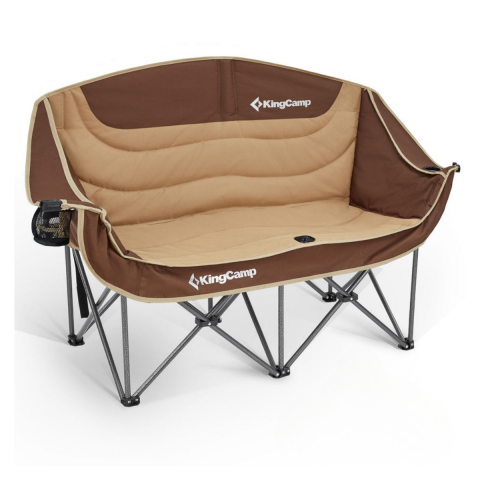 KingCamp Loveseat Plus XXL Çift Kişilik Katlanır Kamp Sandalyesi Coffee