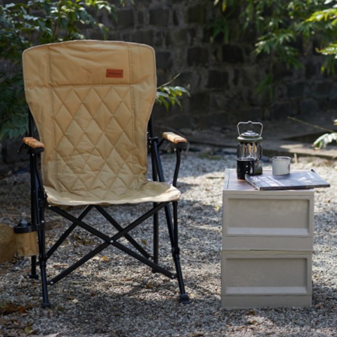 KingCamp Polar Comfort Plus Ultra Konforlu Katlanır Kamp Sandalyesi Khaki