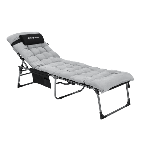 KingCamp Berlin Cool Plus 5 Kademeli Katlanır Şilteli Şezlong & Kampet