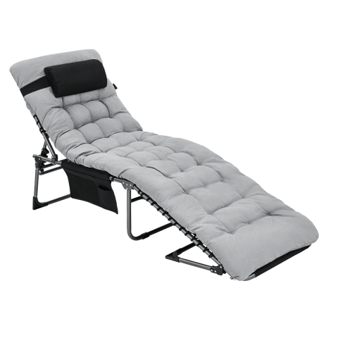 KingCamp Berlin Cool Plus 5 Kademeli Katlanır Şilteli Şezlong & Kampet