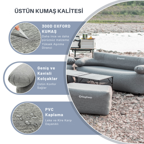KingCamp Smashing Duo Çift Kişilik Premium Şişme Kanepe