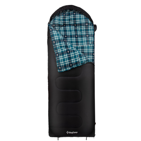 KingCamp Cloud 400 Ultra -15°C Geniş Uyku Tulumu Black Sağ F.
