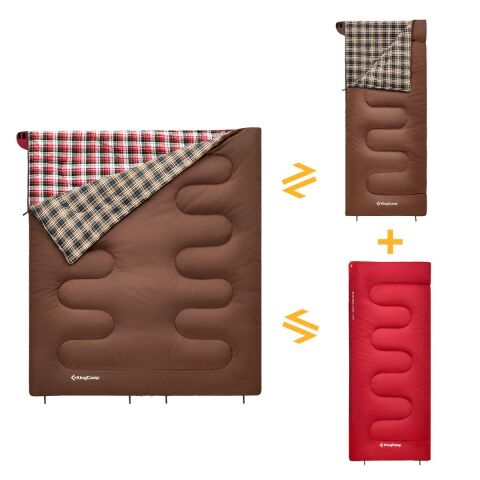 KingCamp Snowflake 400 Ultra -15°C Uyku Tulumu Coffee Sağ F.