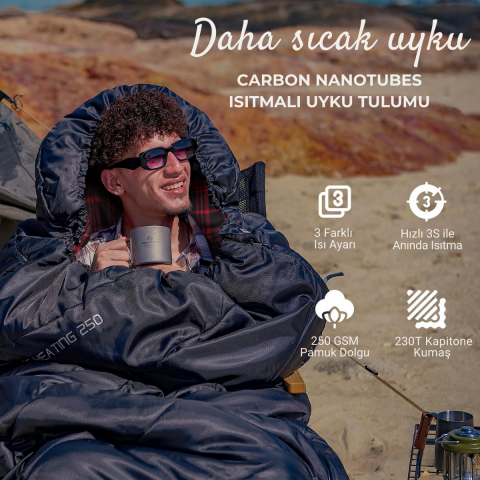KingCamp FreeSpace Heating 250 Isıtmalı Termal Uyku Tulumu