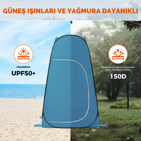 KingCamp Genova Multitent Duş ve Tuvalet Çadırı Blue