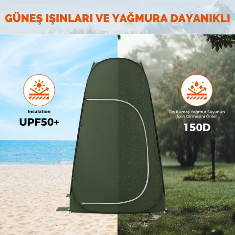 KingCamp Genova Multitent Duş ve Tuvalet Çadırı Green