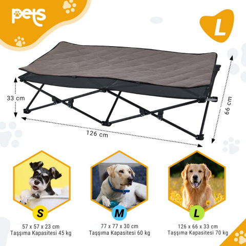 KingCamp Pets Sedum L Katlanır Köpek Yatağı