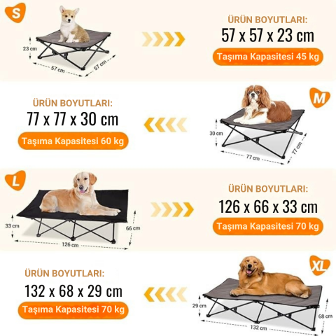 KingCamp Pets Sedum L Katlanır Köpek Yatağı
