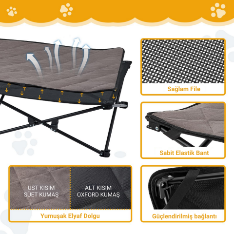 KingCamp Pets Sedum L Katlanır Köpek Yatağı