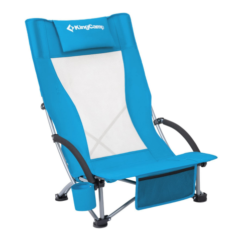 KingCamp Lilac High Comfort Plaj ve Dinlenme Sandalyesi 2'li Set Blue