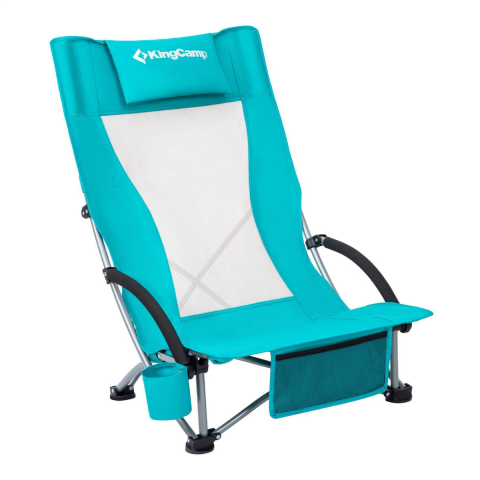 KingCamp Lilac High Comfort Plaj ve Dinlenme Sandalyesi 2'li Set Cyan