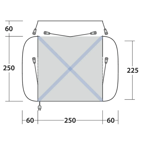 Outwell Daytona Air Premium Araç & Karavan Yan Şişme Çadır