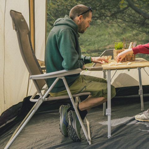 Outwell Cromer 5 Kademeli Katlanır Kamp Sandalyesi Toffee Tint