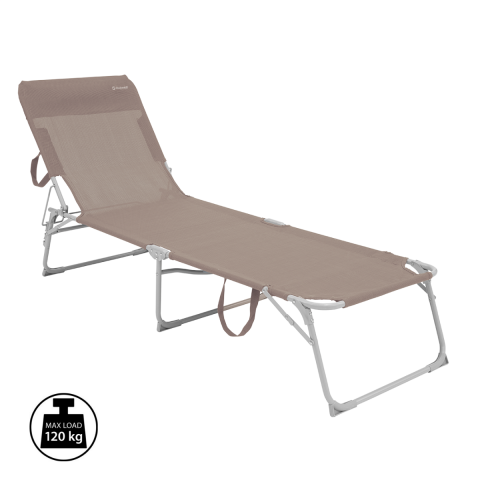Outwell Tenby 3 Kademeli Katlanır Şezlong Toffee Tint