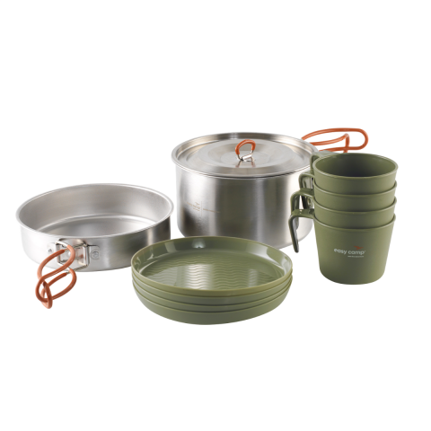 Easy Camp Moss 4 Cook Set 4 Kişilik Paslanmaz Çelik Kamp Yemek Seti