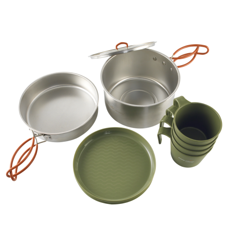 Easy Camp Moss 4 Cook Set 4 Kişilik Paslanmaz Çelik Kamp Yemek Seti