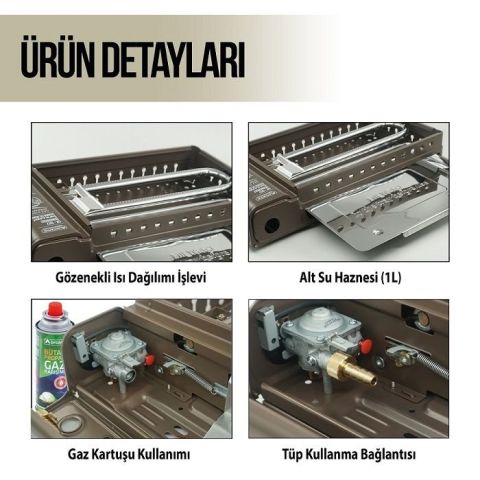 Orcamp Çantalı Dumansız Izgara Ocak bej