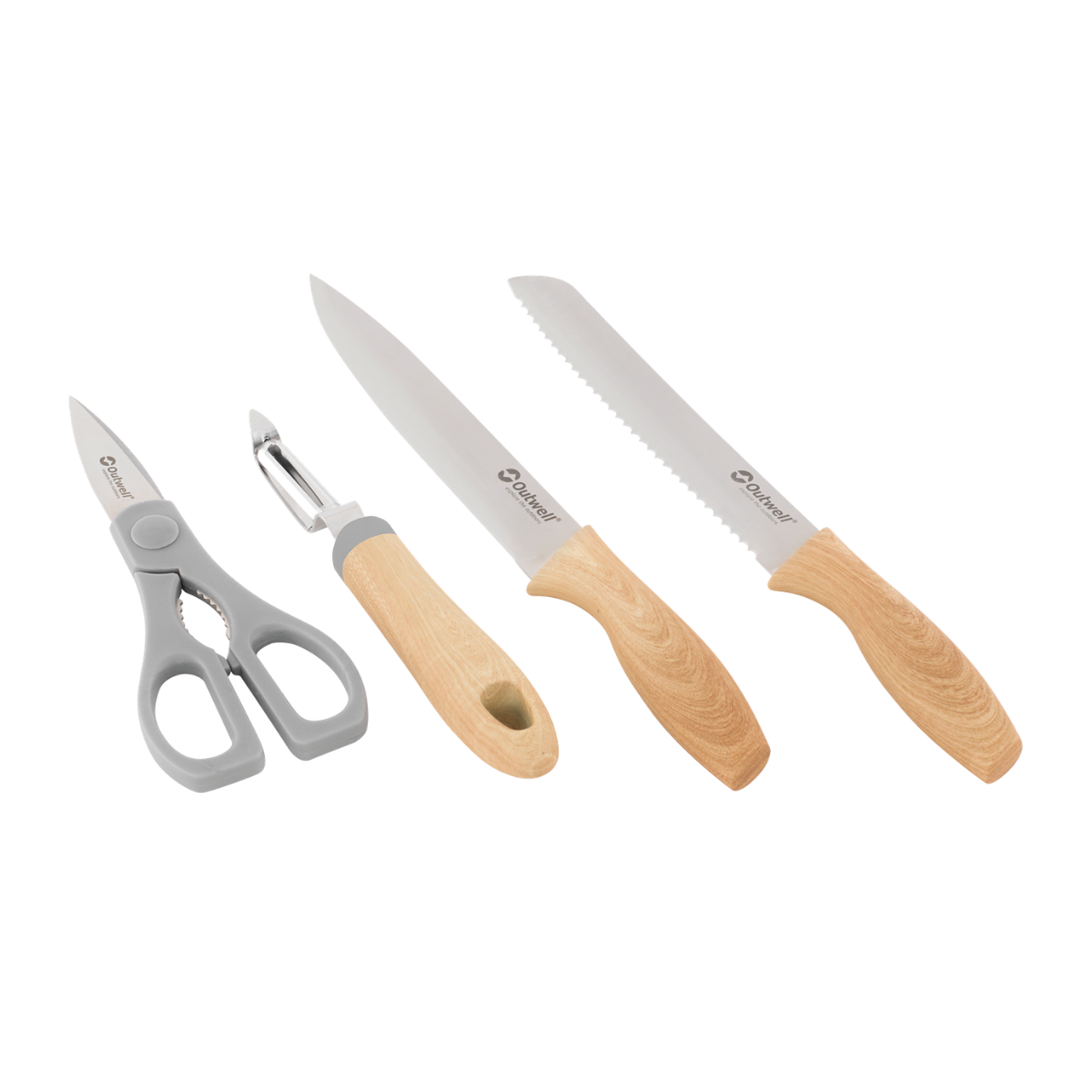 Outwell Chena Knife Set wPeeler & Scissors Lux Kamp Mutfak Seti