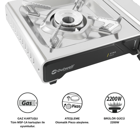 Outwell Etna Solo Stove Paslanmaz Çelik Gövde Portatif Kamp Ocağı