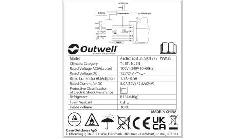 Outwell Arctic Frost 35 Litre Kompresörlü Buz Dolabı