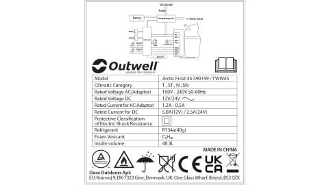 Outwell Arctic Frost 45 Litre Kompresörlü Buz Dolabı