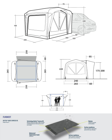 Outwell Cross PowerAir Araç & Karavan Premium Şişme Çadır