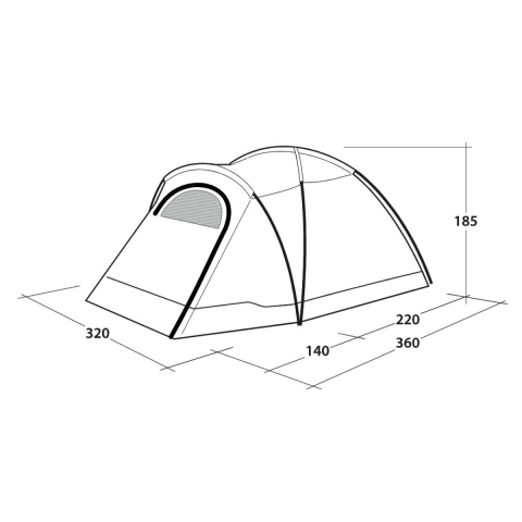 Outwell Cloud 5 Blackroom 4 Kişilik Lux Çadır