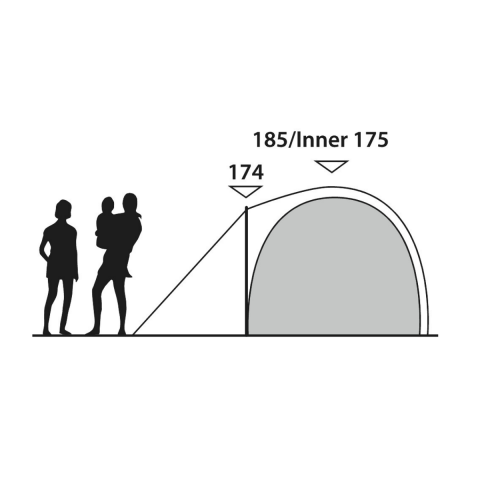 Outwell Cloud 5 Blackroom 4 Kişilik Lux Çadır